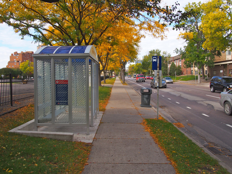 Well maintained transit stop