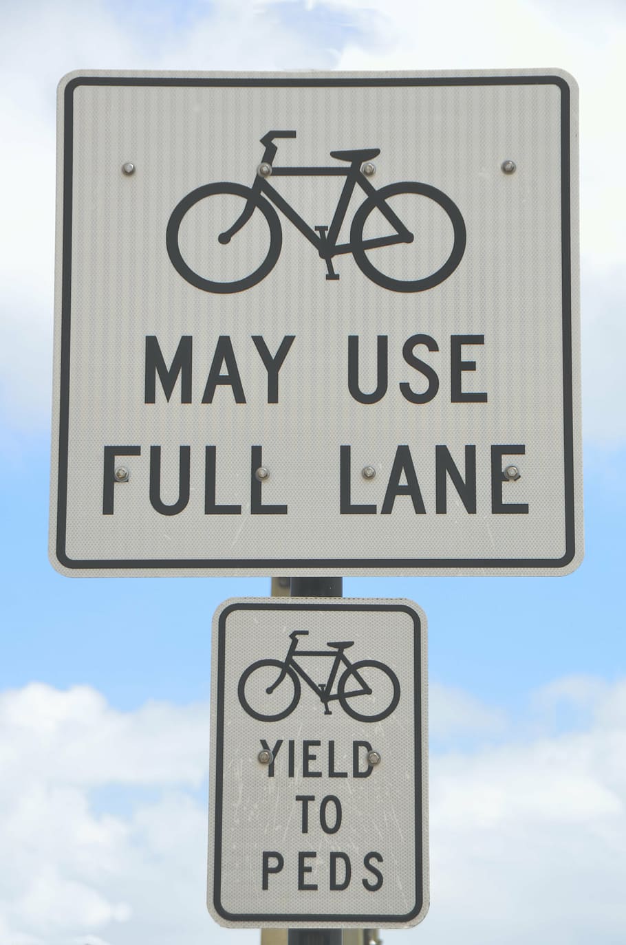 Bikes may use full lane signage