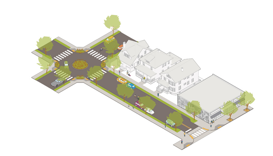 Typical street type in Street Design Guide